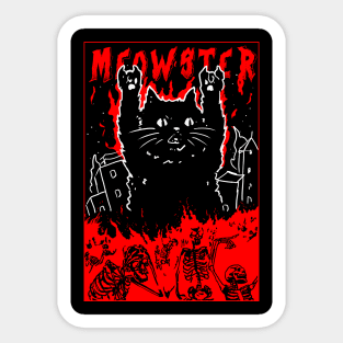 Meowster Evil Cat Sticker